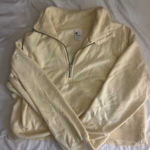 Women’s butter yellow Quarter-Zip Sweater